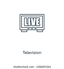 Television concept line icon. Linear Television concept outline symbol design. This simple element illustration can be used for web and mobile UI/UX.