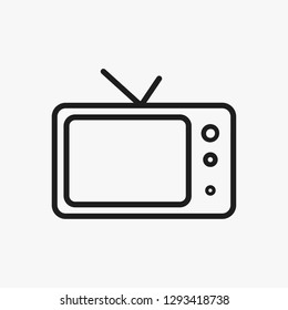 Television concept line icon. Simple element illustration. TV concept outline symbol design. Can be used for web and mobile UI/UX . Modern vector style.