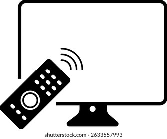 Television control by Remote icon. Multimedia sign. Consumer Electronics Icons. Home automation icon.  technology concepts
