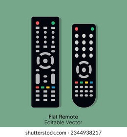Television Controller Flat Illustration|Tv  Remote controller Vector