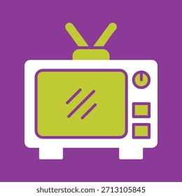 Icono gráfico de Vector creativo televisivo