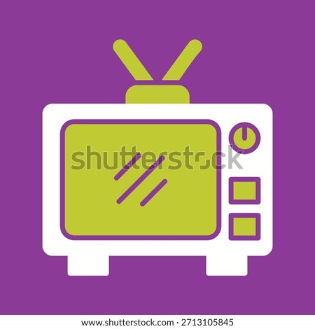 Television Creative Vector Graphic Icon