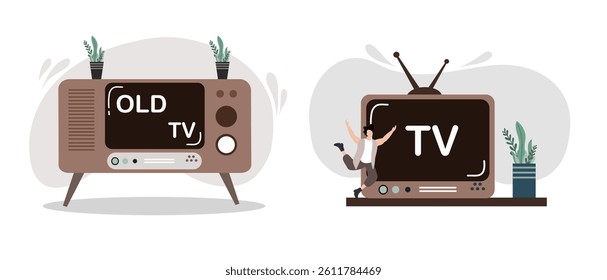 television day vector background design for tv