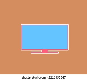 television design sticker isolated concept