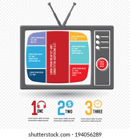 Television design,Chart info graphics,vector