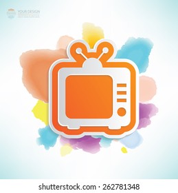 Television design,water colour design,clean vector