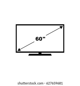 Television Diagonal Screen Size 60 Inch Stock Vector (Royalty Free ...