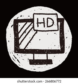 television doodle drawing