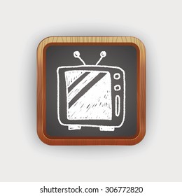 television doodle drawing