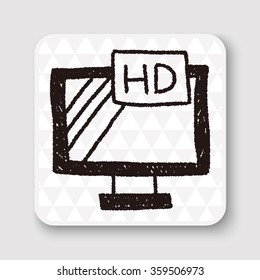 television doodle drawing