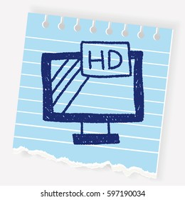 television doodle drawing