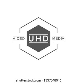 Television emblem isolated on white background. Vector label, sign and logo tv.