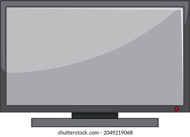 Televisión con pantalla vacía en ilustración de fondo blanco
