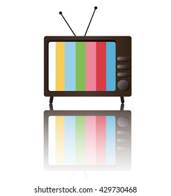 television and empty space vector