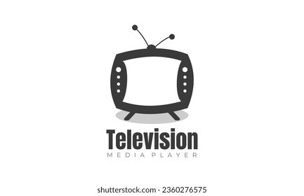 Diseño vectorial del logotipo de los medios de entretenimiento de la televisión