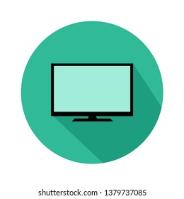 television flat icon, tv modern symbol illustration vector, lcd screen design