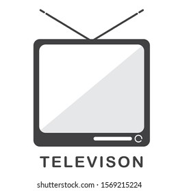 Television flat logo vector, Communication.