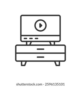 Television Furniture Icon Sign Symbol