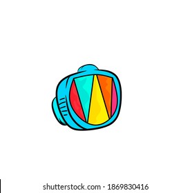 Television hat vector illustration. Mascot for television flat design. cool television logo. suitable for t-shirt logo