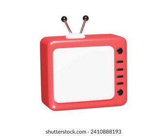  Television icon 3d illustration vactor