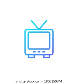 Television icon with blue gradient style
