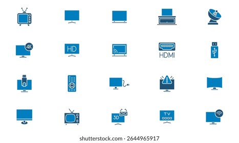 Icono de la colección de televisión Vector de diseño en estilo de moda