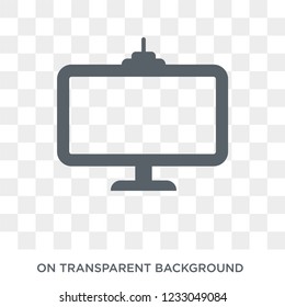 Television icon. Television design concept from Electronic devices collection. Simple element vector illustration on transparent background.