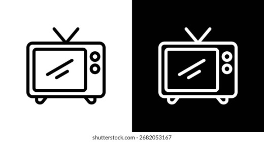 Iconos del icono de la televisión. Elementos de diseño para el App o el Web