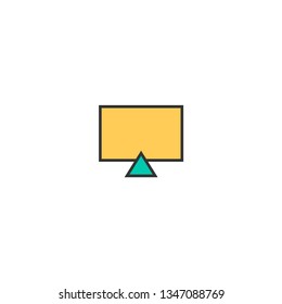 Television icon design. Essential icon vector illustration