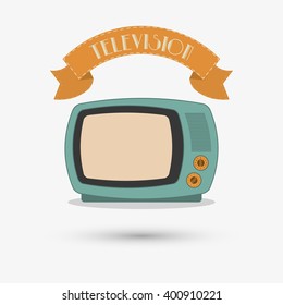 Television icon design, vector illustration