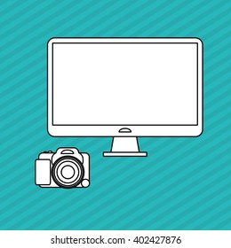 television icon design, vector illustration