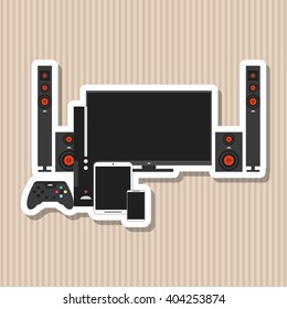 television icon design, vector illustration