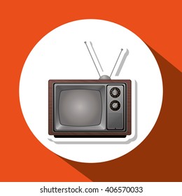 Television icon design, vector illustration