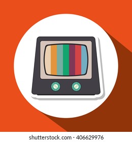 Television icon design, vector illustration