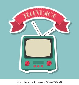 Television icon design, vector illustration