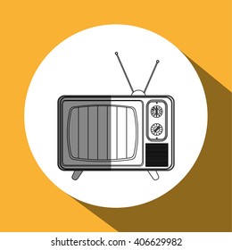 Television icon design, vector illustration