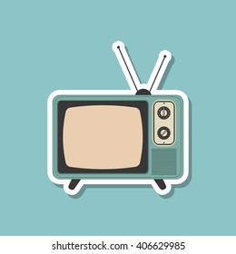 Television icon design, vector illustration