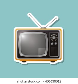 Television icon design, vector illustration