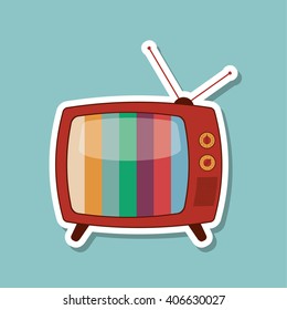 Television icon design, vector illustration