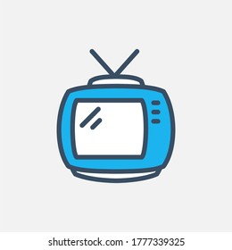 television icon designed in a flat style