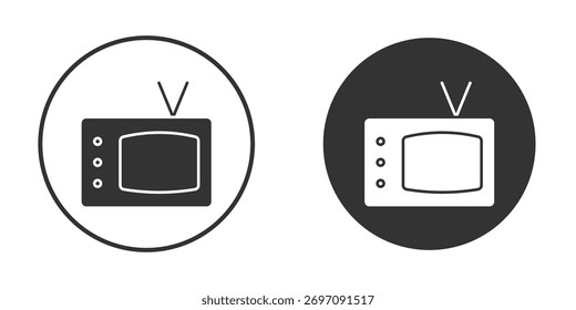 Icono de la televisión doodle Vectores, Ilustración vectorial
