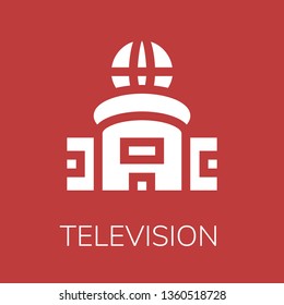  Television icon. Editable  Television icon for web or mobile.