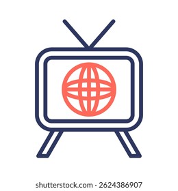 Elemento de icono de televisión para el diseño