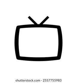 Television icon flat color. TV icon.