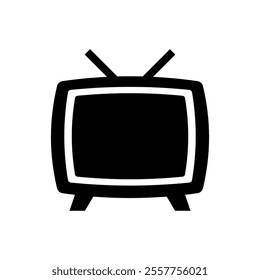 Television icon flat color. TV icon.