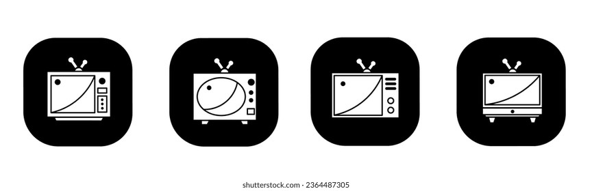 Television icon in flat. A television design. Stock vector.