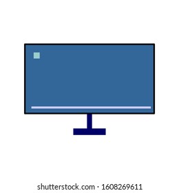 Television icon. Flat illustration of television vector icon for web