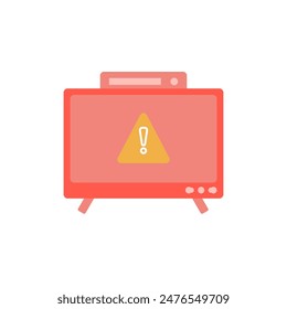 Television icon with flat style for your design. Tv icon. Television Error