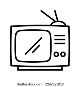 television icon flat vecktor trendy popular simple