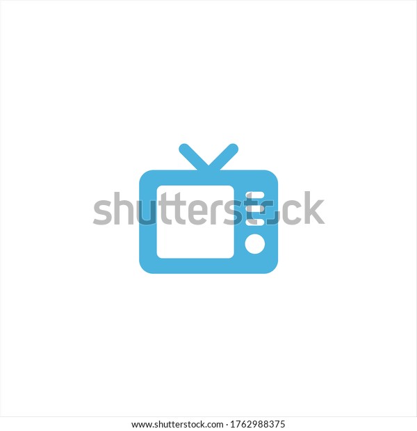 Television icon flat vector logo design\
trendy illustration signage symbol graphic\
simple